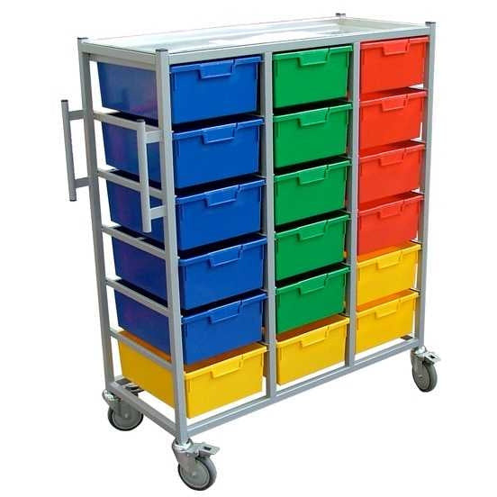 Karri-Cart - 18 Trays With Slide Out Hanging Rail - 135x105x46cm - MIP
