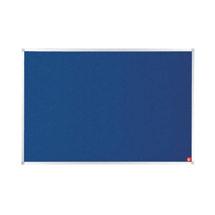 Q-Connect Aluminium Frame Felt Noticeboard 1200x900mm Blue - Q-Connect