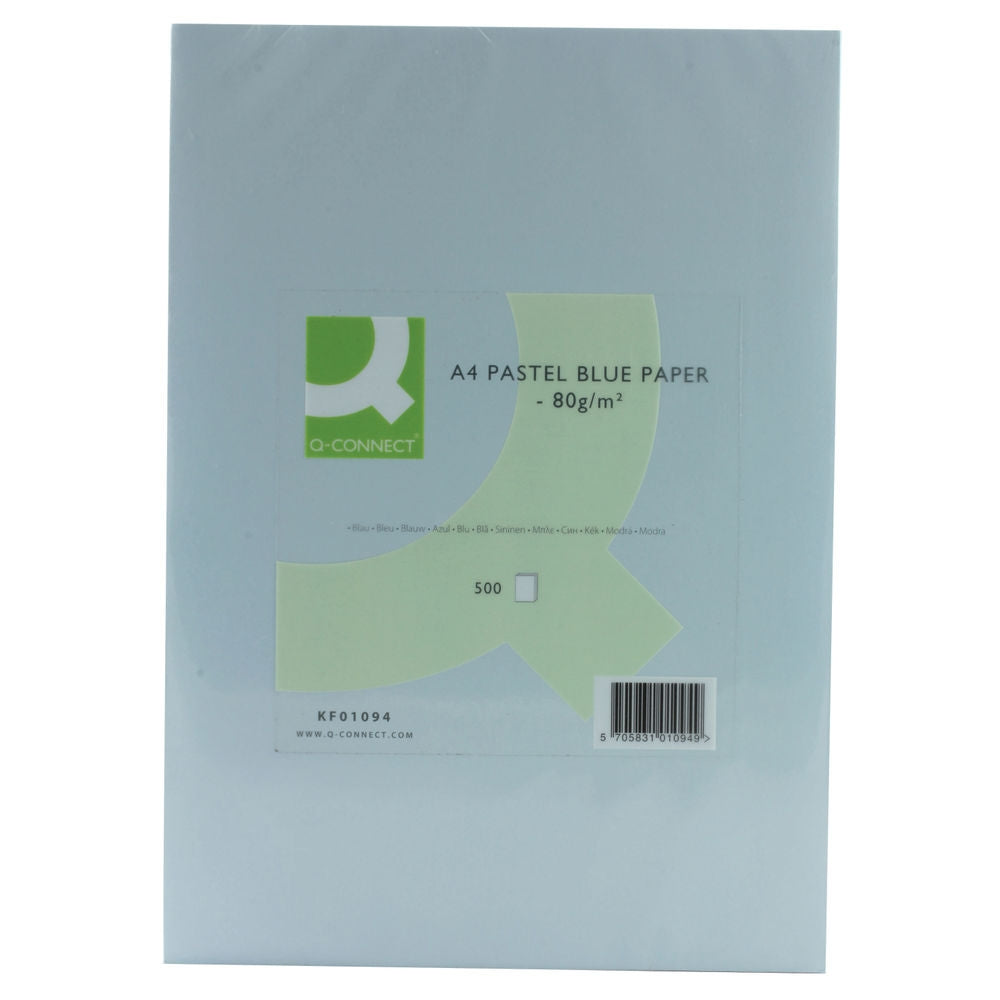 Q-Connect Blue Coloured A4 Copier Paper 80gsm Ream (Pack of 500) - Qconnect