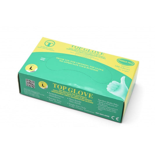 Koolpak Powder Free Vinyl Gloves - Large - Box of 100 - Koolpak