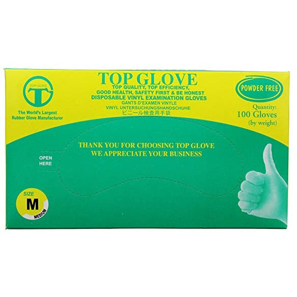 Koolpak Powder Free Vinyl Gloves - Medium - Box of 100 - Koolpak