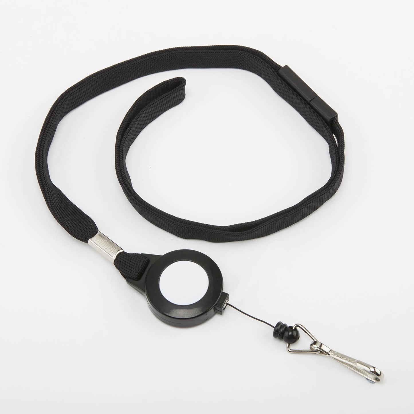 Black Lanyard With Badge Reel & Dog Clip - Pack of 10 - Identibadge