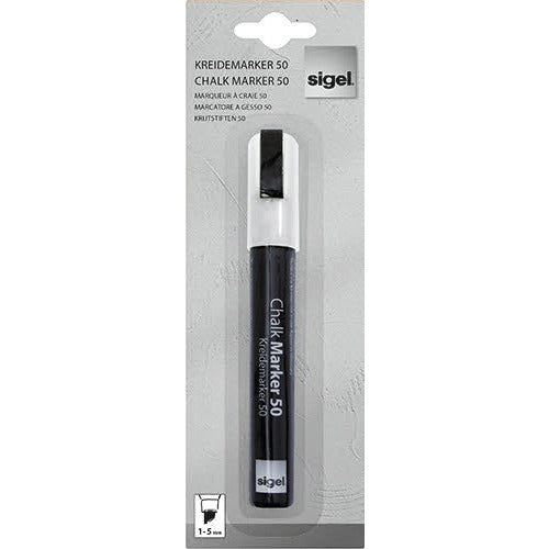 Liquid Chalk Water-Based Marker White easy wipe 1-5mm chisel tip - each - CTS