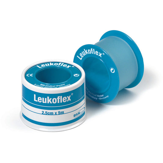Leukoflex Tape 2.5cm x 5m Waterproof Adhesive Tape x 12