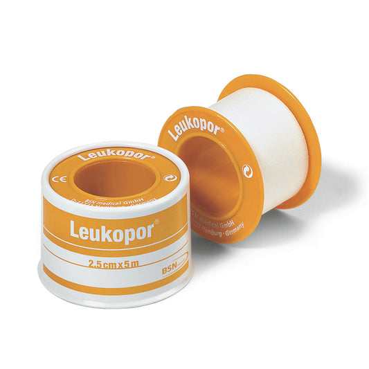 Leukopor Zinc Surgical Adhesive Tape - 2.5cm x 5m per Roll