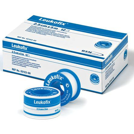 Leukofix 5.0cm x 5m Transparent Adhesive Tape per pack x 6