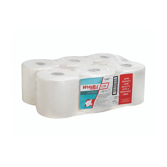 Wypall 7" Centre Feed White - 1ply L20 - 6 x 304m