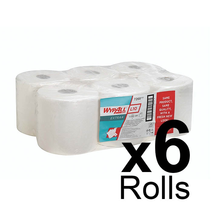 Wypall 7" Centre Feed White - 1ply L20 - 6 x 304m