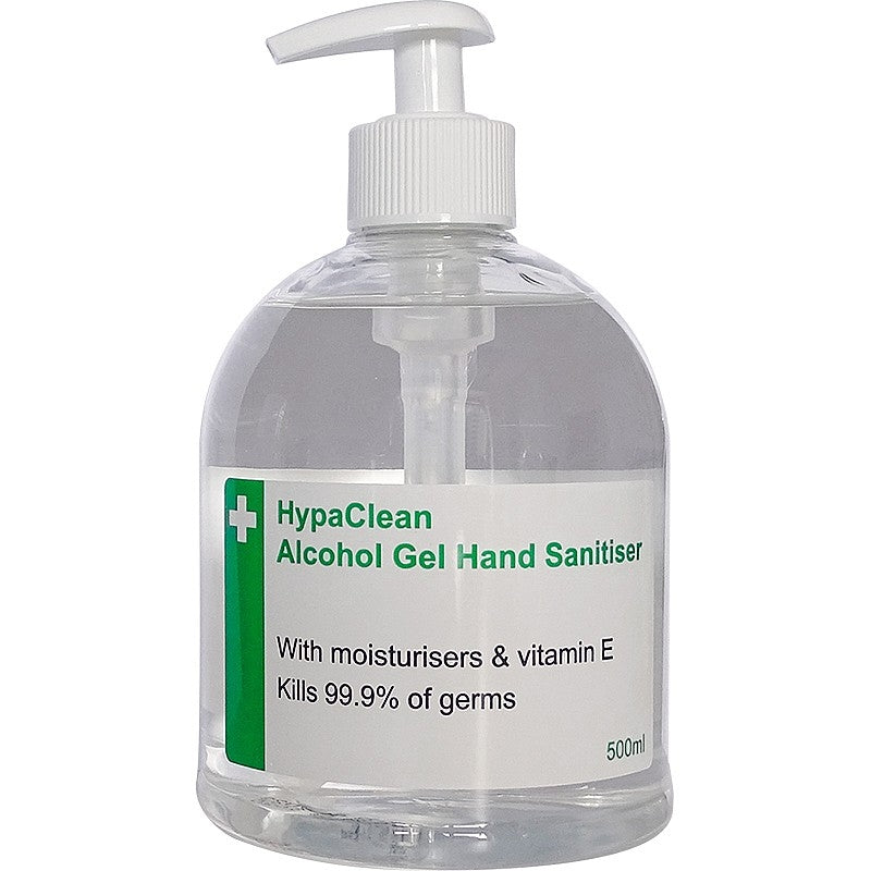 HypaClean Alcohol Gel - 500ml Pump - Safety First Aid
