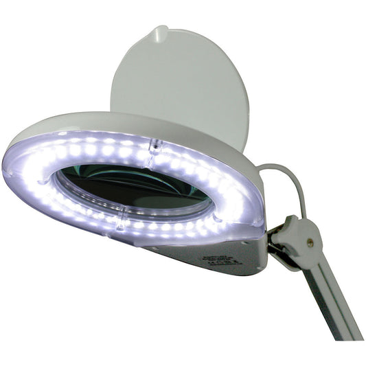 Daray Circular LED Magnifying Light - 3 Diopter, Desk Mounted