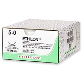 ETHILON - Black Monofilament - 1xFS-2, 5-0, 45cm x 36 – Medisave UK
