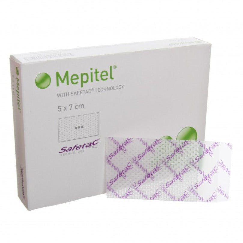 Mepitel Soft Silicone Wound Contact Layer with Safetac® Technology - 8x10cm Box of 5 - MoInlycke