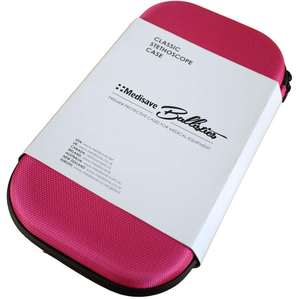 Medisave Ballistics Premium Classic Stethoscope Case - Hot Pink