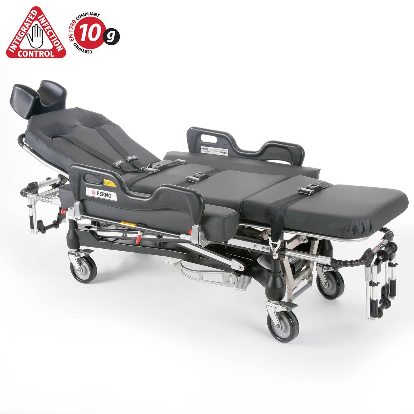FERNO Megasus Bariatric Trolley - AB-PR Mattress - LHS Operated 2 Part Lock - Ferno