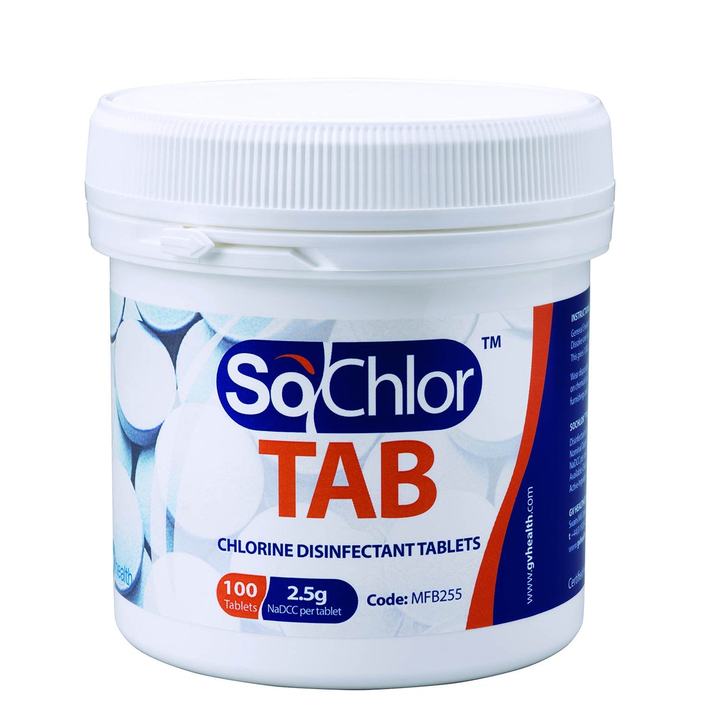 SoChlor TAB Disinfectant tablets (100 x 2.5g) - GV Health