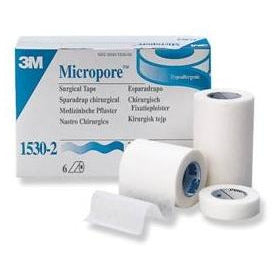 3M Micropore Surgical Tape 2.5cm x 9.14m - Box of 12 - 3M