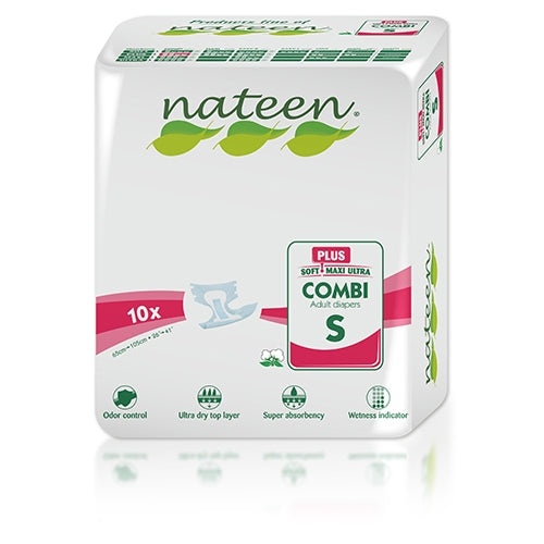 Nateen All-In-One Plus Absorbency (1800ml) x 10 Pack - Small Plus - Tender