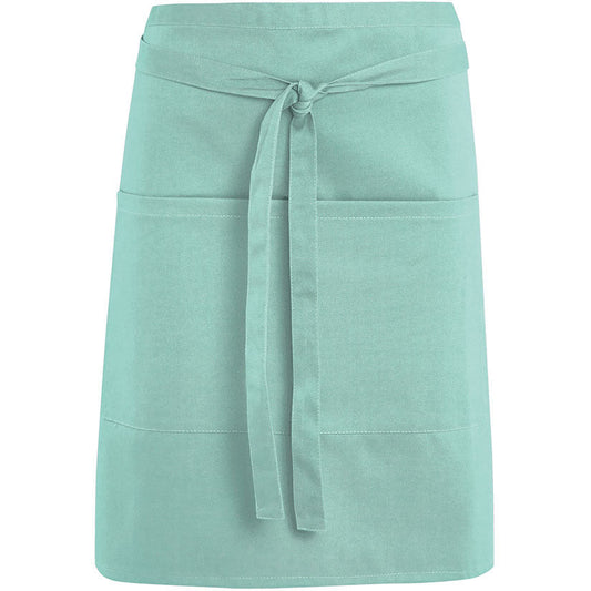 Short Waist Apron With Pocket -