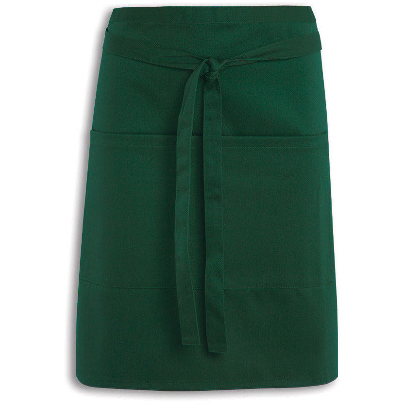 Short Waist Apron With Pocket -