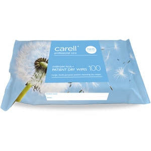 Carell Patient Dry Wipes - EveryDay Plus - 100 Pack - Clinell
