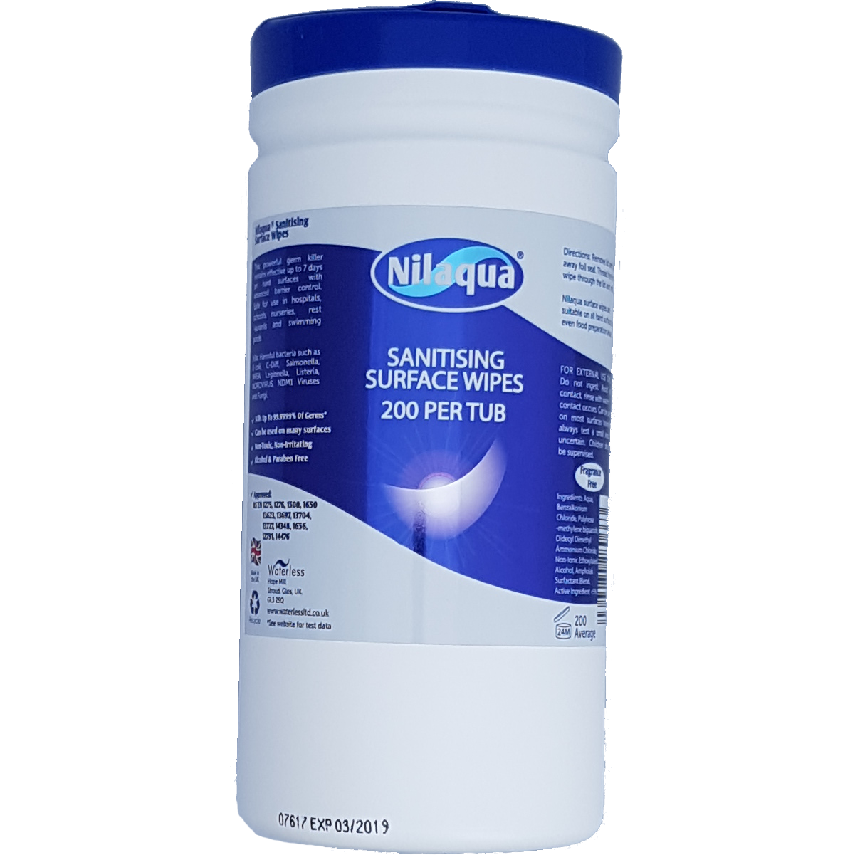 Nilaqua Alcohol Free Refill Wipes - 200PK - Nilaqua