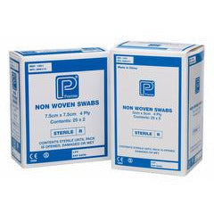 Non-Woven Sterile Swabs - 7.5 x 7.5cm 4 Ply x 125