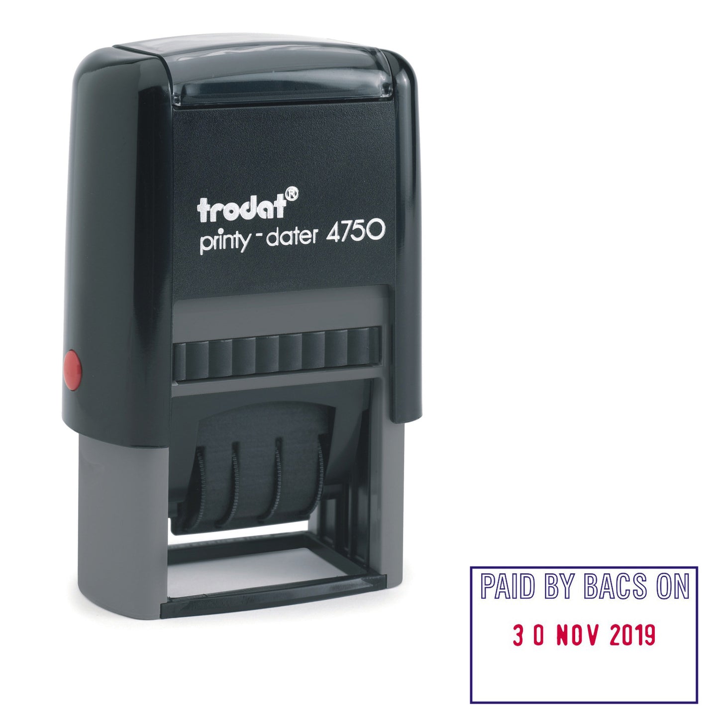 Trodat 4750/L7 Dater PAID ON-BACS 60988 - Trodat