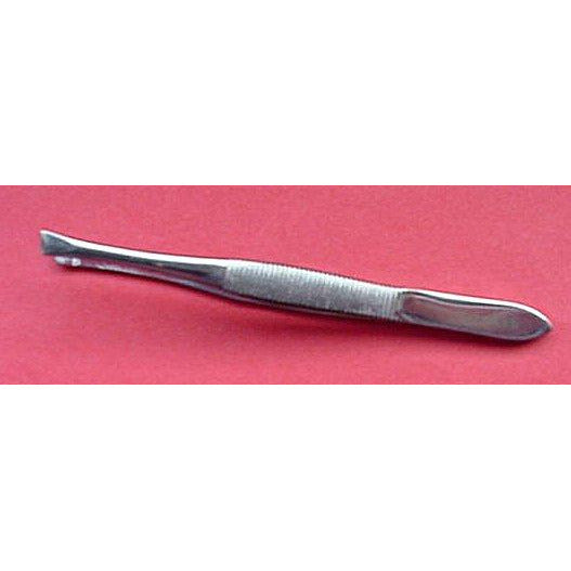 Tweezers 9cm Polished Steel - Oblique End