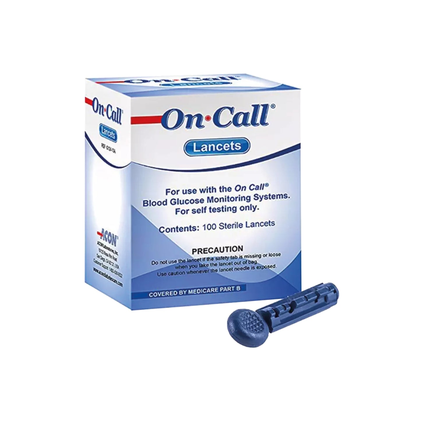 On Call Lancets 30G - Box of 100 - Connect