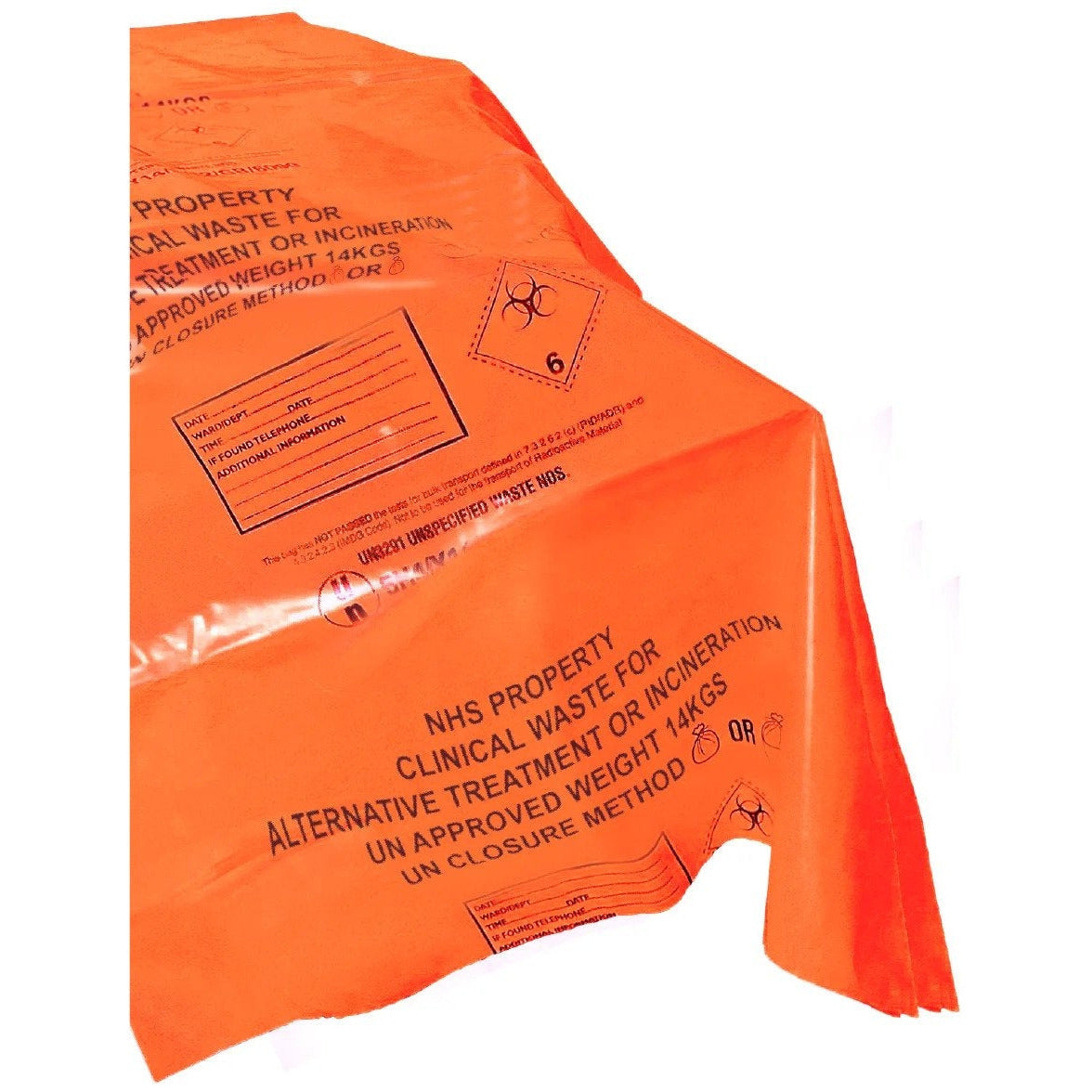 Mattress Bag for Carriage in Bulk - Orange - Large - 37 x 46 x 98" - Pack of 5 - GV Health