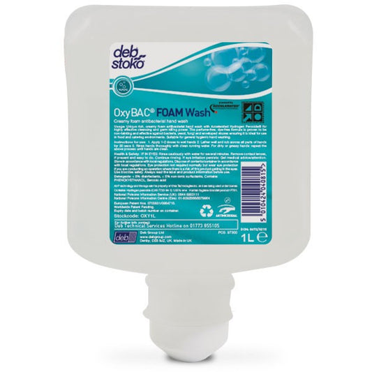 Deb OxyBac Antimicrobial Foam 1 Litre Cartridge - Deb