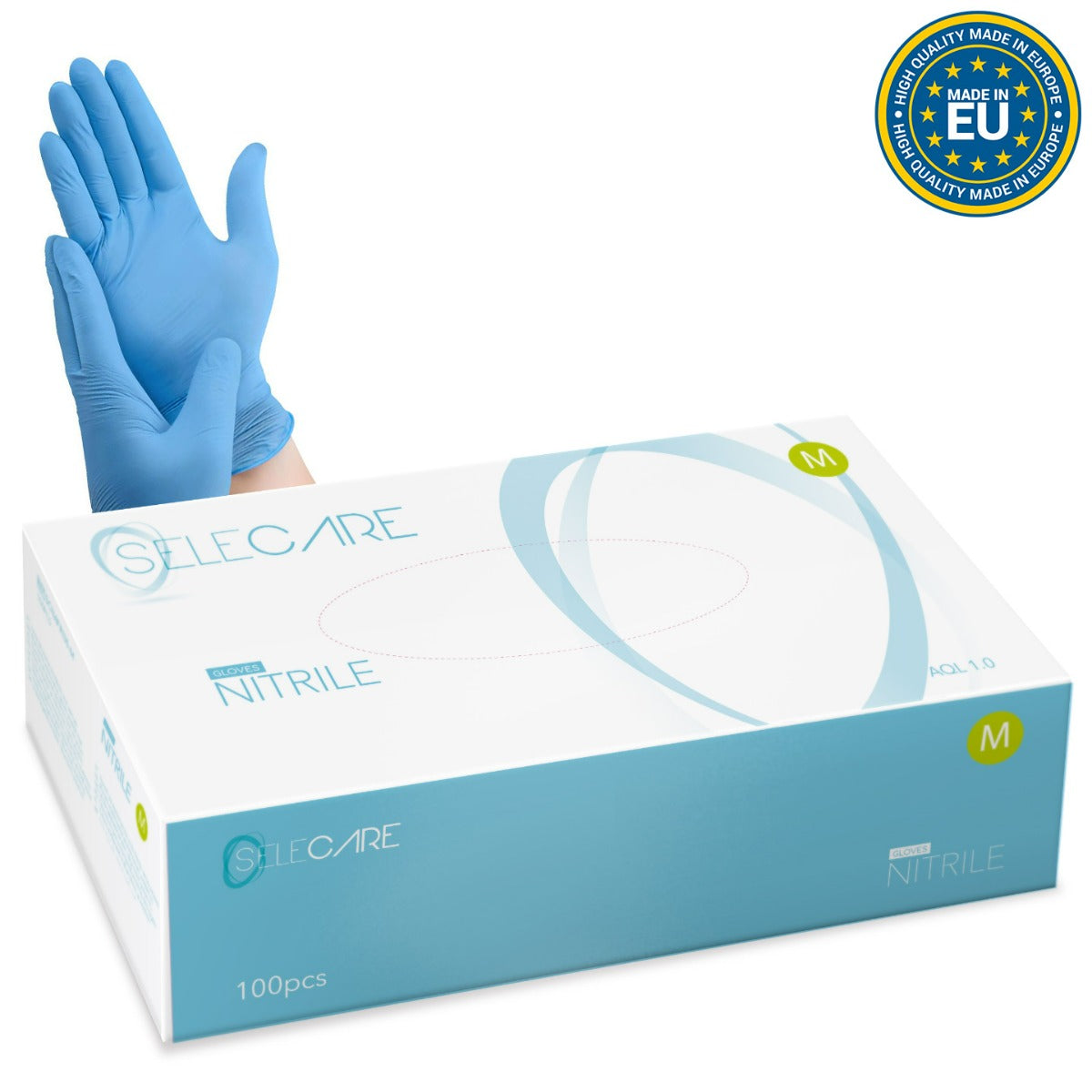 Blue Nitrile Gloves - Box of 100 (Medium) - Raclac