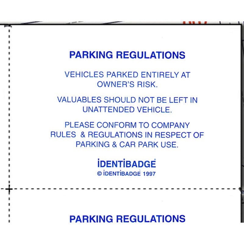 Parking System Book Refill - Identibadge
