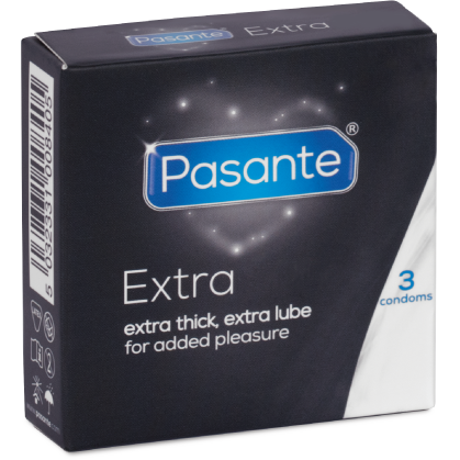 Pasante Extra Safe (Thick condoms)  - 3 Pack