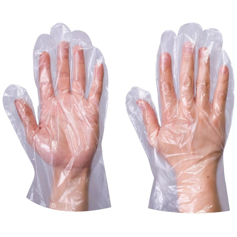 Clear Polyethylene Gloves - Large - Box of 100 - Supertouch