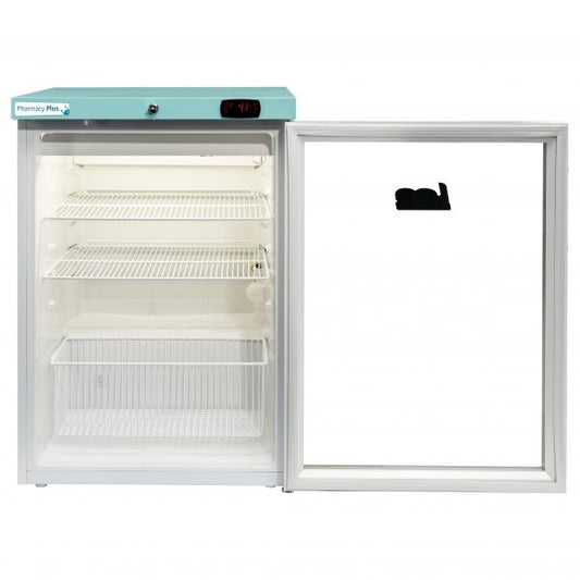 Lec Fridge 158L - Pharmacy Refrigerator - Under Counter Glass Door with Drawers - Bluetooth PPGR158BT-DWP - Lec
