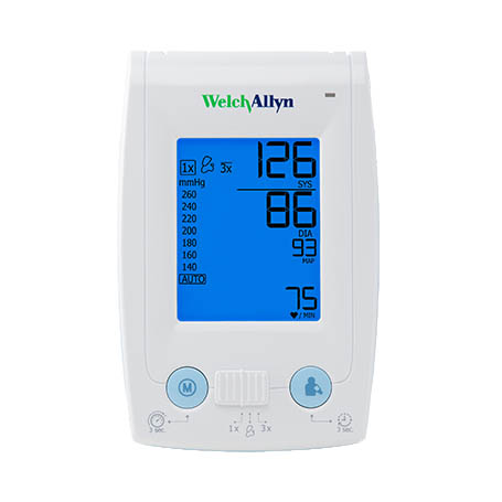 Welch Allyn ProBP 2400 digital blood pressure monitor against a white background.