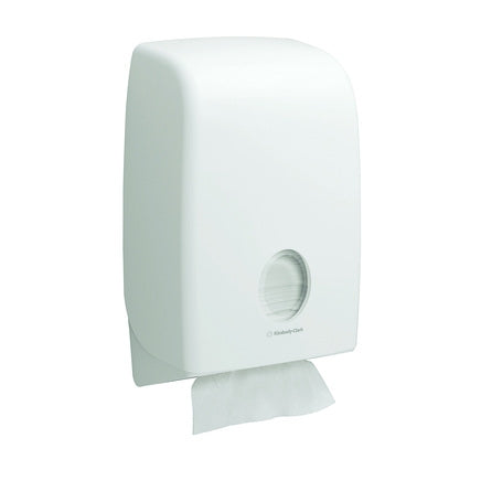 6945 Aquarius Folded Hand Towel Dispenser White - Bunzl