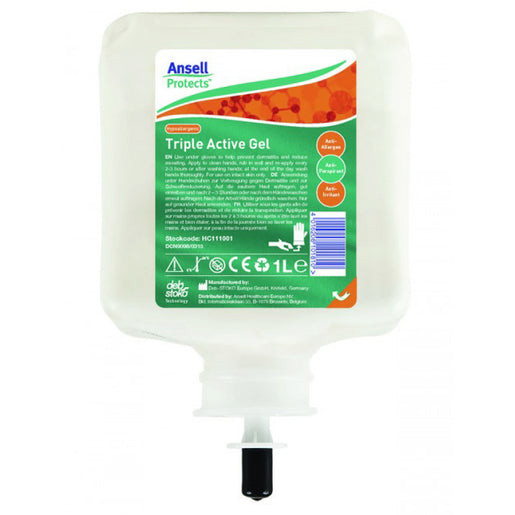Ansell Triple Active Gel - 1 Litre Cartridge - Deb