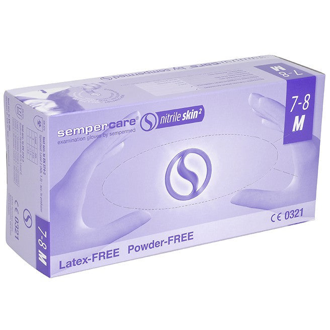 Sempercare Velvet Nitrile Medium Gloves - Box of 200 - SemperMed