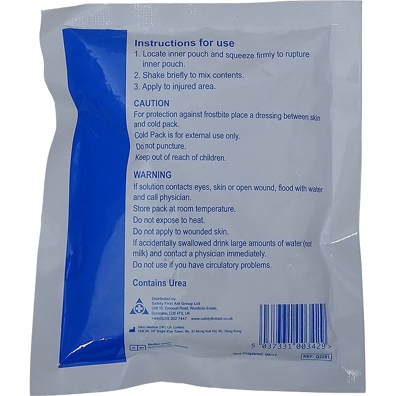 HypaCool Instant Cold Pack, Compact - 12.5 x 15cm - Single - Safety First Aid