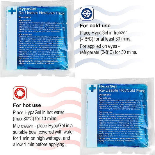HypaGel Hot/Cold Therapy Pack, Compact - 13 x 14 cm - Single - Safety First Aid