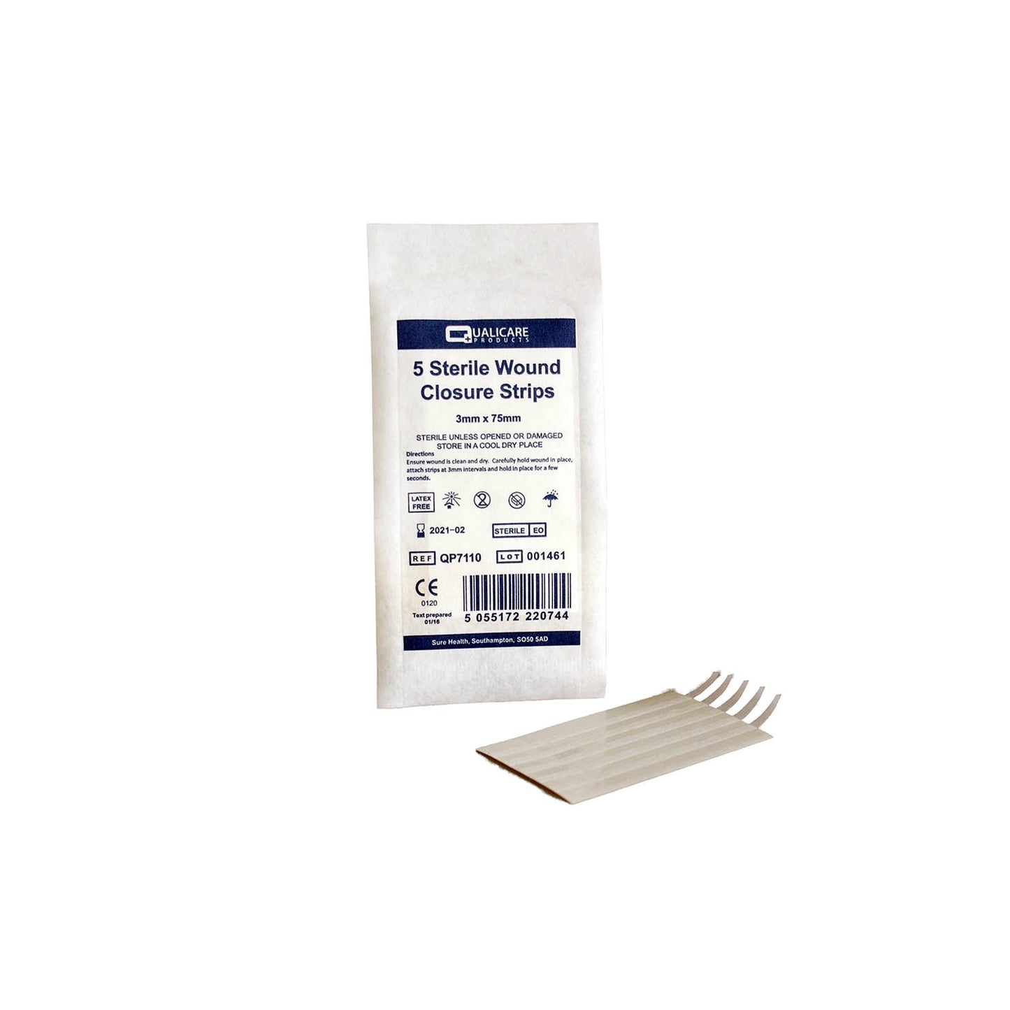 Wound closure strip 3mm x 75mm (5 strips) - Medisave UK