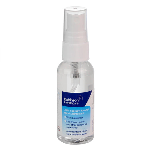 Robinson Healthcare 70% IPA Hand / Surface Disinfectant Spray 100ml - Expiry 10/2022