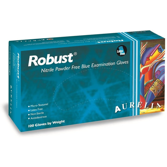 Aurelia Robust Nitrile Powder Free Examination Gloves - S - Box of 100