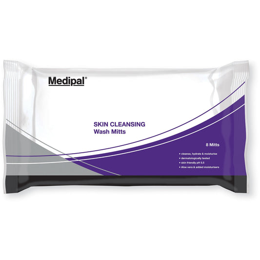Medipal Skin Cleansing Mitt - Fragranced - Pack of 8