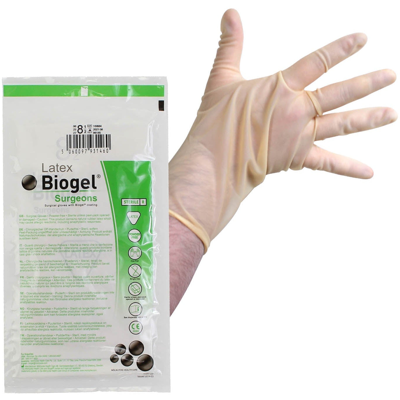 Biogel Surgeons Gloves 8.5 - 1 Pair - MoInlycke