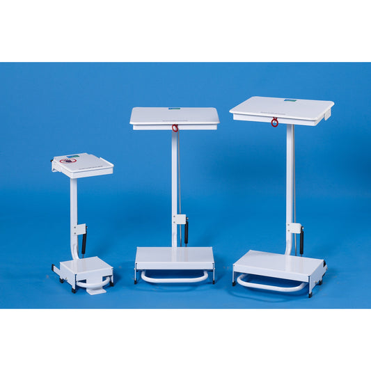 Open Frame Sack Holder - White Body - Standard Lid, Pedal Operated - Silent Closing - 50L -