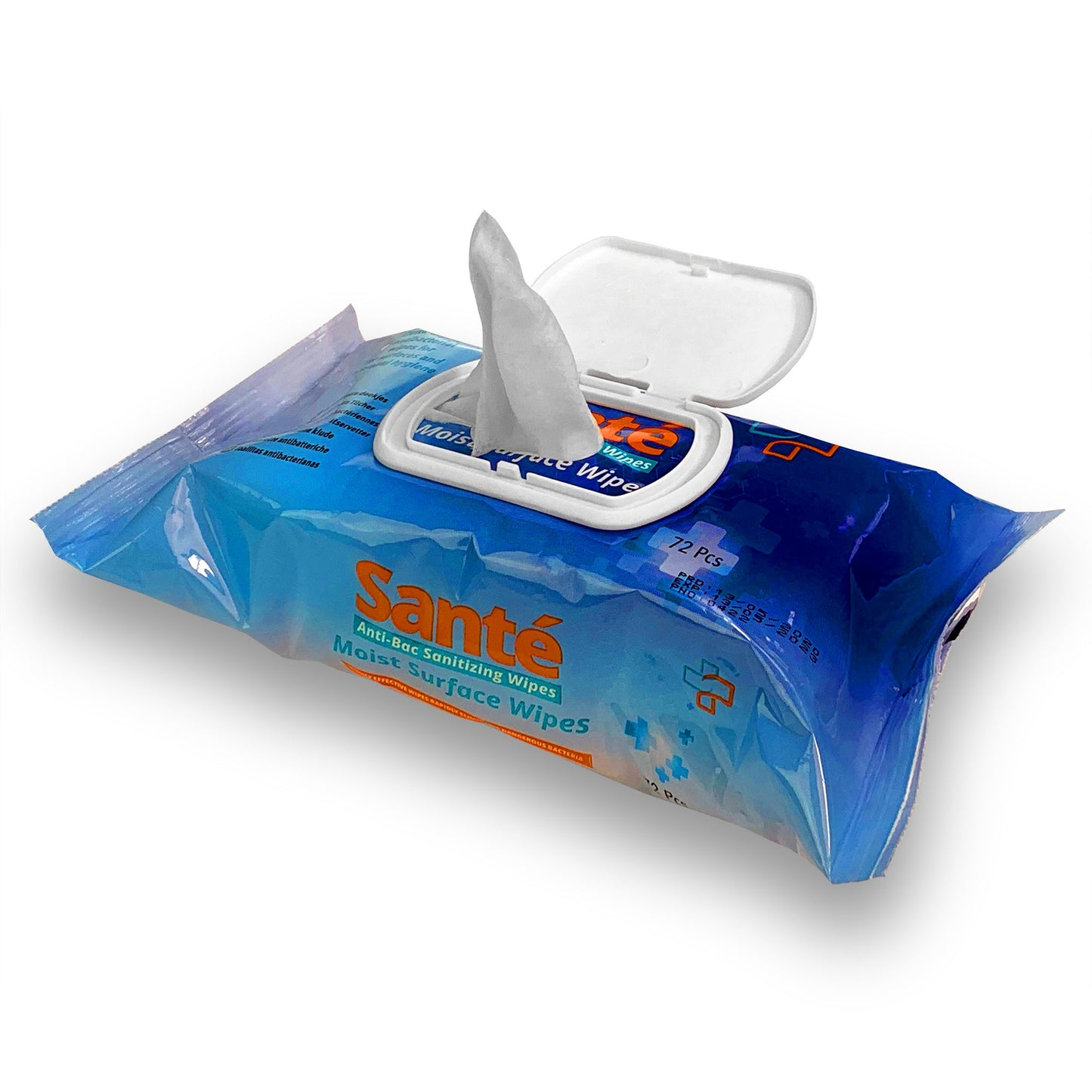 Santé Moist Antibacterial Sanitising Wipes - Pack of 72 Wipes - Discontinued