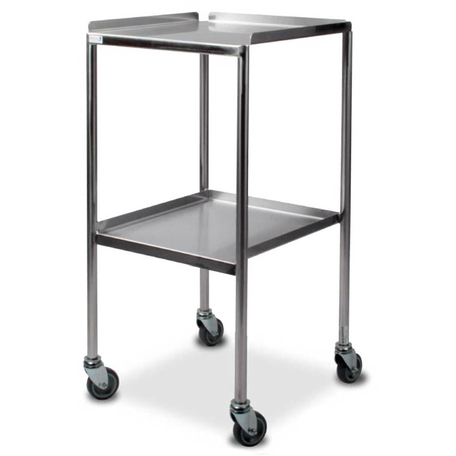 Dressing Trolley - Stainless Steel Fixed Shelves - Sides Up - 615 x 465 x 885mm - Bristol Maid